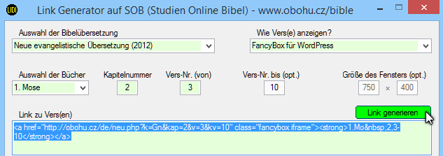Link generieren (grün)