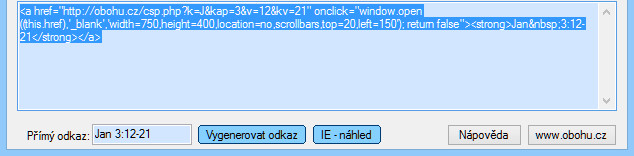 Generátor odkazů na biblické verše